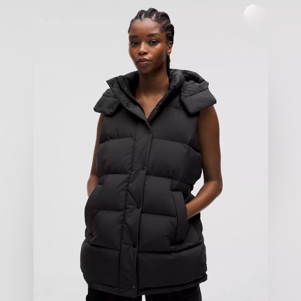 Lululemon Wunder Puff Mid-Length Vest Size 6 Color Black
